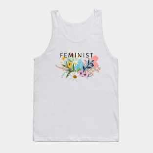 Feminist Floral Art Tank Top